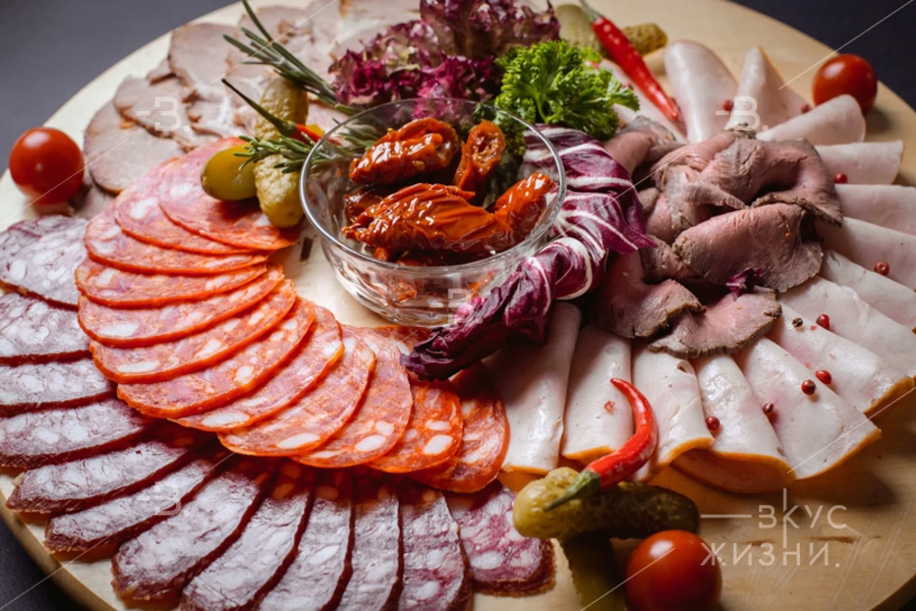 Мясная тарелка с ростбифом